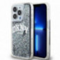 Kryt DKNY Liquid Glitters Arch Logo na Apple iPhone 13 Pro Černý