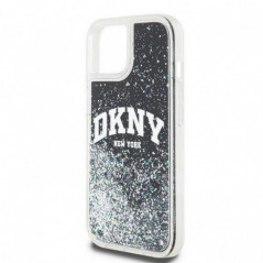 Kryt DKNY Liquid Glitters Arch Logo na Apple iPhone 14 Černý