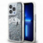 Kryt DKNY Liquid Glitters Arch Logo na Apple iPhone 14 Pro Černý