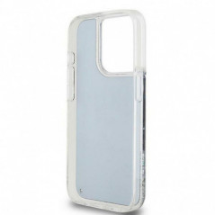 Kryt DKNY Liquid Glitters Arch Logo na Apple iPhone 14 Pro Černý