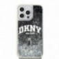 Kryt DKNY Liquid Glitters Arch Logo na Apple iPhone 14 Pro Max Černý