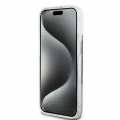 Kryt DKNY Liquid Glitters Arch Logo na Apple iPhone 15 Černý