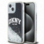 Kryt DKNY Liquid Glitters Arch Logo na Apple iPhone 15 Plus Černý
