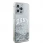 Kryt DKNY Liquid Glitters Arch Logo na Apple iPhone 15 Pro Bílý