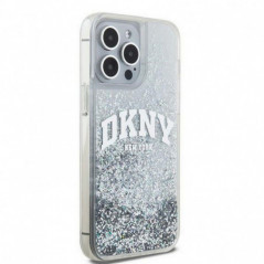 Kryt DKNY Liquid Glitters Arch Logo na Apple iPhone 15 Pro Max Bílý