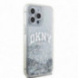 Kryt DKNY Liquid Glitters Arch Logo na Apple iPhone 15 Pro Max Bílý