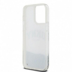 Kryt DKNY Liquid Glitters Arch Logo na Apple iPhone 15 Pro Max Bílý