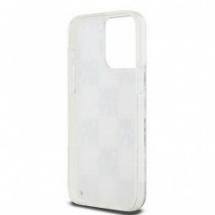 Kryt DKNY Liquid Glitters Checkered Pattern na Apple iPhone 15 Pro Max Bílý