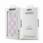 Kryt DKNY Liquid Glitters Checkered Pattern na Apple iPhone 15 Růžový