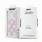 Kryt DKNY Liquid Glitters Checkered Pattern na Apple iPhone 15 Pro Růžový
