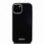 Kryt DKNY Silicone Horizontal Metal Logo na Apple iPhone 15 Plus MagSAFE  Černý