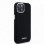 Kryt DKNY Silicone Horizontal Metal Logo na Apple iPhone 15 Plus MagSAFE  Černý