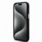Kryt DKNY Silicone Horizontal Metal Logo na Apple iPhone 15 Plus MagSAFE  Černý