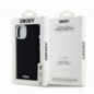Kryt DKNY Silicone Horizontal Metal Logo na Apple iPhone 15 Plus MagSAFE  Černý