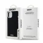 Kryt DKNY Silicone Horizontal Metal Logo na Apple iPhone 15 Plus MagSAFE  Černý
