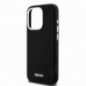 Kryt DKNY Silicone Horizontal Metal Logo na Apple iPhone 15 Pro MagSAFE  Černý