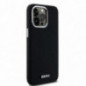Kryt DKNY Silicone Horizontal Metal Logo na Apple iPhone 15 Pro Max MagSAFE  Černý