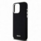Kryt DKNY Silicone Horizontal Metal Logo na Apple iPhone 15 Pro Max MagSAFE  Černý