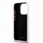 Kryt DKNY Silicone Horizontal Metal Logo na Apple iPhone 14 Pro MagSAFE  Růžový