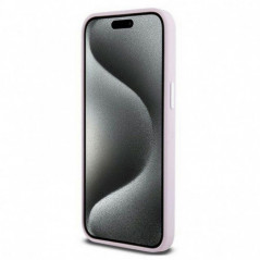 Kryt DKNY Silicone Horizontal Metal Logo na Apple iPhone 14 Pro Max MagSAFE  Růžový