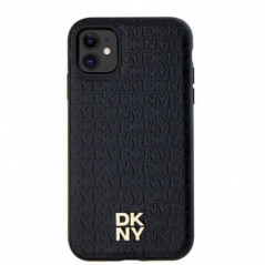 Kryt DKNY Pu Repeat Pattern Stack Logo na Apple iPhone 11 MagSAFE  Černý