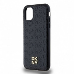 Kryt DKNY Pu Repeat Pattern Stack Logo na Apple iPhone 11 MagSAFE  Černý