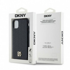 Kryt DKNY Pu Repeat Pattern Stack Logo na Apple iPhone 11 MagSAFE  Černý