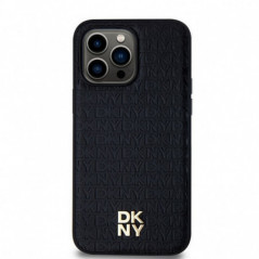 Kryt DKNY Pu Repeat Pattern Stack Logo na Apple iPhone 13 Pro MagSAFE  Černý
