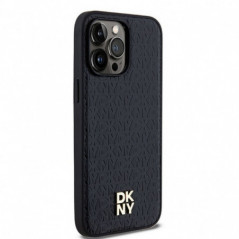 Kryt DKNY Pu Repeat Pattern Stack Logo na Apple iPhone 13 Pro MagSAFE  Černý