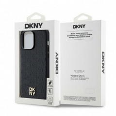 Kryt DKNY Pu Repeat Pattern Stack Logo na Apple iPhone 13 Pro MagSAFE  Černý
