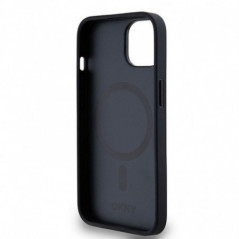 Kryt DKNY Pu Repeat Pattern Stack Logo na Apple iPhone 14 MagSAFE  Černý