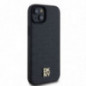 Kryt DKNY Pu Repeat Pattern Stack Logo na Apple iPhone 15 MagSAFE  Černý