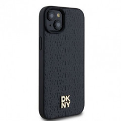Kryt DKNY Pu Repeat Pattern Stack Logo na Apple iPhone 15 Plus MagSAFE  Černý