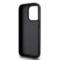 Kryt DKNY Pu Repeat Pattern Stack Logo na Apple iPhone 15 Pro MagSAFE  Černý