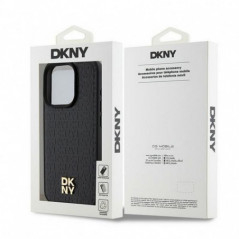 Kryt DKNY Pu Repeat Pattern Stack Logo na Apple iPhone 15 Pro MagSAFE  Černý