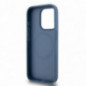 Kryt DKNY Pu Repeat Pattern Stack Logo na Apple iPhone 15 Pro MagSAFE  Modrý