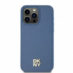 Kryt DKNY Pu Repeat Pattern Stack Logo na Apple iPhone 15 Pro Max MagSAFE  Modrý