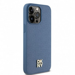 Kryt DKNY Pu Repeat Pattern Stack Logo na Apple iPhone 15 Pro Max MagSAFE  Modrý