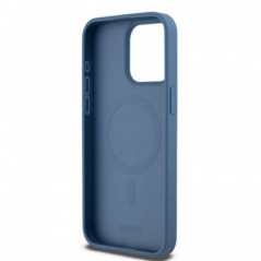 Kryt DKNY Pu Repeat Pattern Stack Logo na Apple iPhone 15 Pro Max MagSAFE  Modrý