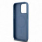 Kryt DKNY Pu Repeat Pattern Stack Logo na Apple iPhone 15 Pro Max MagSAFE  Modrý