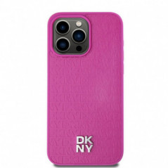 Kryt DKNY Pu Repeat Pattern Stack Logo na Apple iPhone 15 Pro Max MagSAFE  Růžový