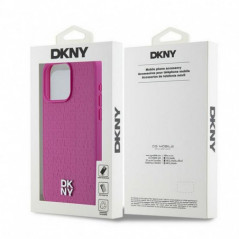 Kryt DKNY Pu Repeat Pattern Stack Logo na Apple iPhone 15 Pro Max MagSAFE  Růžový