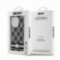 Kryt DKNY Checkered Pattern Printed Stripes na Apple iPhone 14 Pro Max MagSAFE  Černý