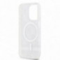 Kryt DKNY Checkered Pattern Printed Stripes na Apple iPhone 15 Pro MagSAFE  Černý