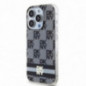 Kryt DKNY Checkered Pattern Printed Stripes na Apple iPhone 15 Pro Max MagSAFE  Černý