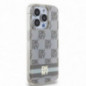 Kryt DKNY Checkered Pattern Printed Stripes na Apple iPhone 13 Pro Max MagSAFE  Béžový