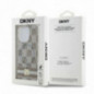 Kryt DKNY Checkered Pattern Printed Stripes na Apple iPhone 15 Pro Max MagSAFE  Béžový