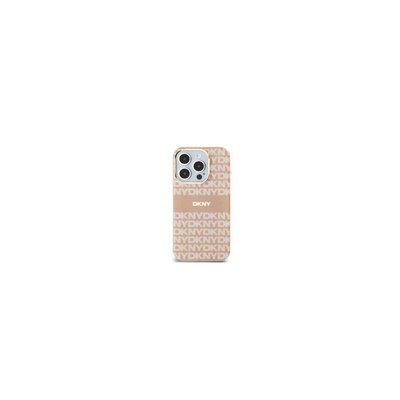 Kryt DKNY Repeat Texture Pattern Stripe na Apple iPhone 15 MagSAFE  Růžový