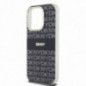 Kryt DKNY Repeat Texture Pattern Stripe na Apple iPhone 13 Pro MagSAFE  Černý
