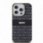 Kryt DKNY Repeat Texture Pattern Stripe na Apple iPhone 14 Pro MagSAFE  Černý